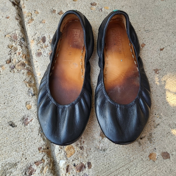 Tieks Size Tieks 11 TIEKS Ballet Flats Shoes Size 11 Leather Black